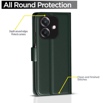 Pikkme green Wallet mobile flip cover for Oppo A3x 5G/A3x 4G/A3 5G – photo 4