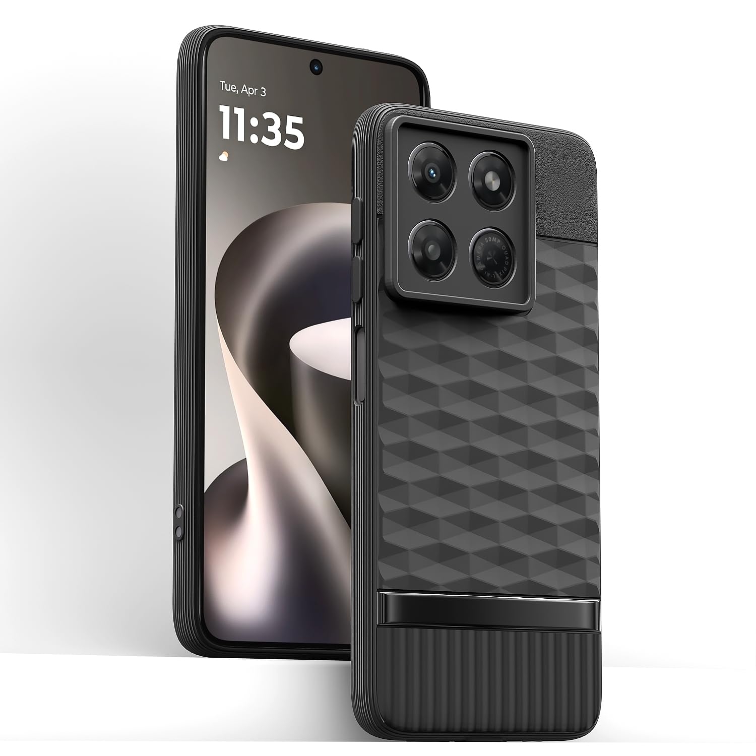 Moto G37 5G Silicone mobile cover in black by Pikkme – photo 2