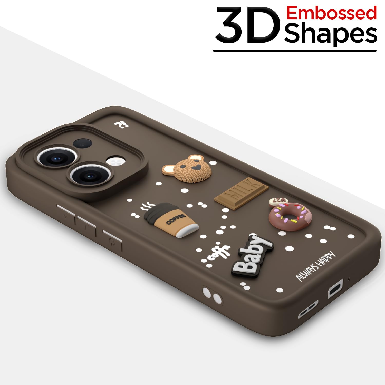 Brown phone cover for Oppo Reno 13 5G/3D – Pikkme – photo 3
