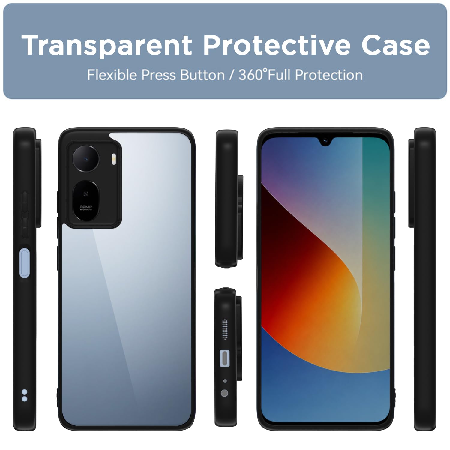Pikkme Redmi A7 Pro 5G Hybrid black mobile cover – photo 2
