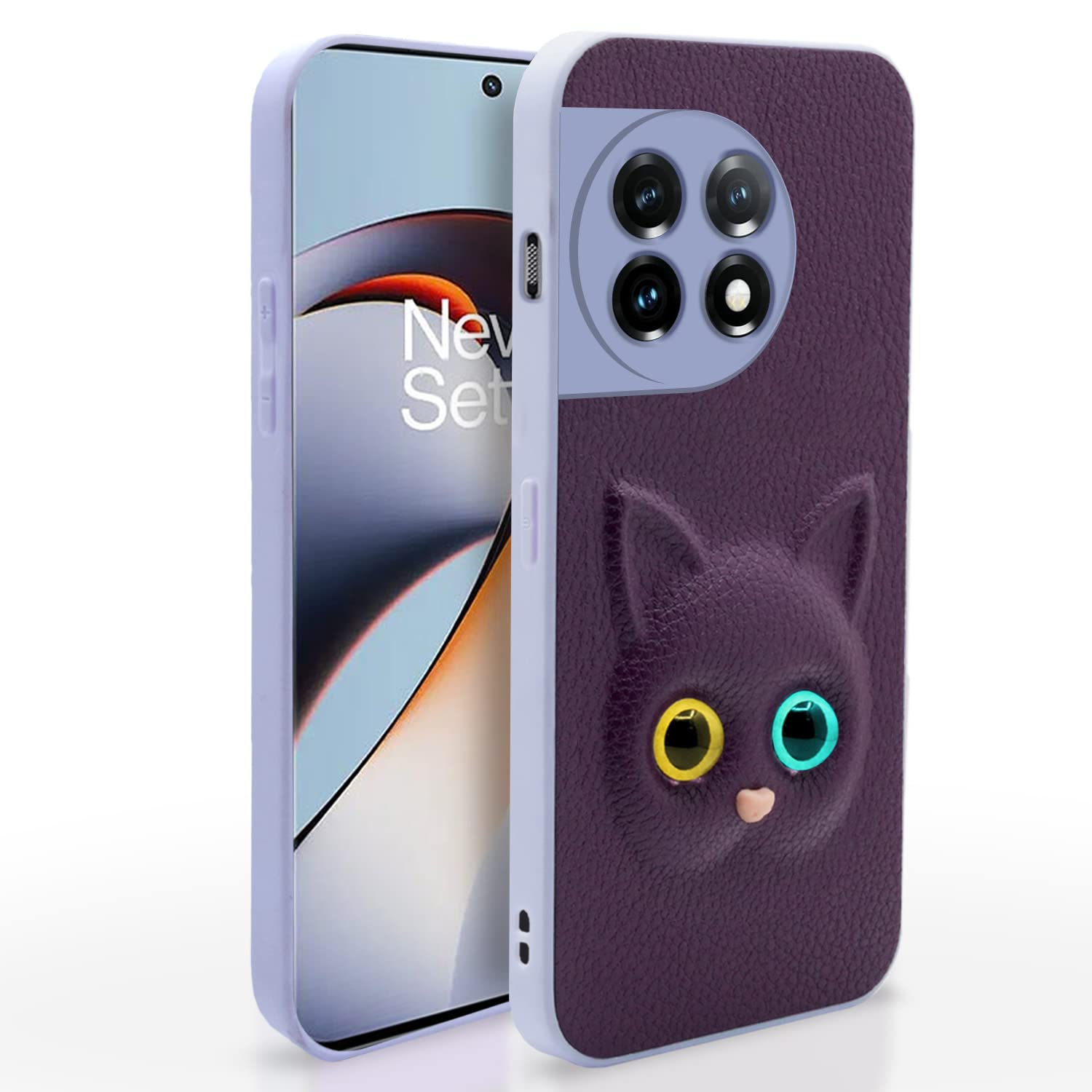 Purple OnePlus 11R Kitty Back Cover – Stylish and Protective Back Cover