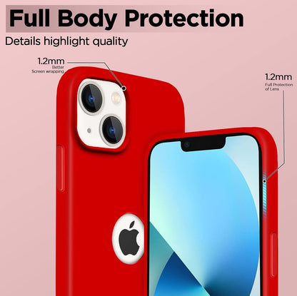 Pikkme iPhone 13 Super Soft Silicone Back Cover (Red)