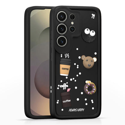 Black Silicone mobile back cover for Samsung S25 Ultra 5G/3D – Pikkme