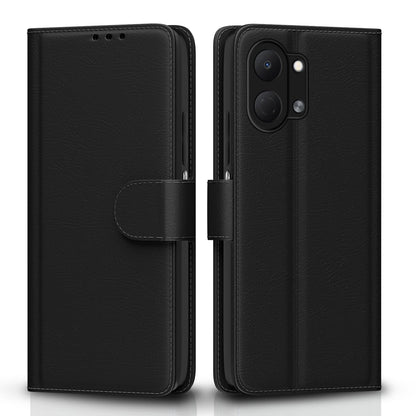 Tecno Spark Go 3 wallet flip cover in black by Pikkme