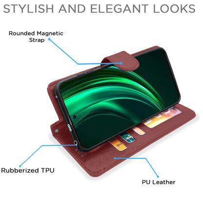 Pikkme Realme 13 Plus 5G/P1 Wallet brown flip case – photo 5