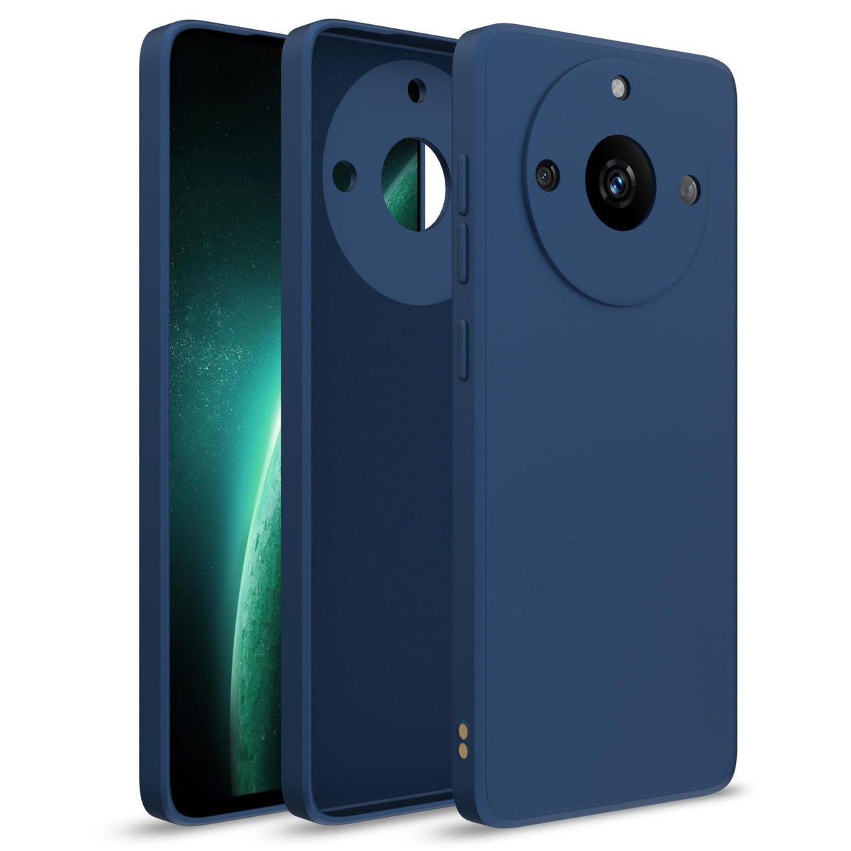 Pikkme Realme Narzo 60 5G Matte blue back cover