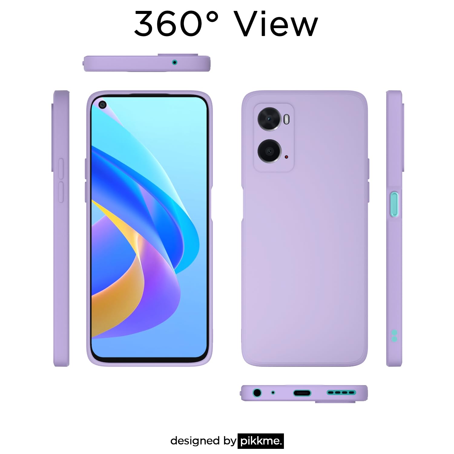Purple Liquid Silicone mobile cover for Oppo A76/A96/A36 – Pikkme – photo 3
