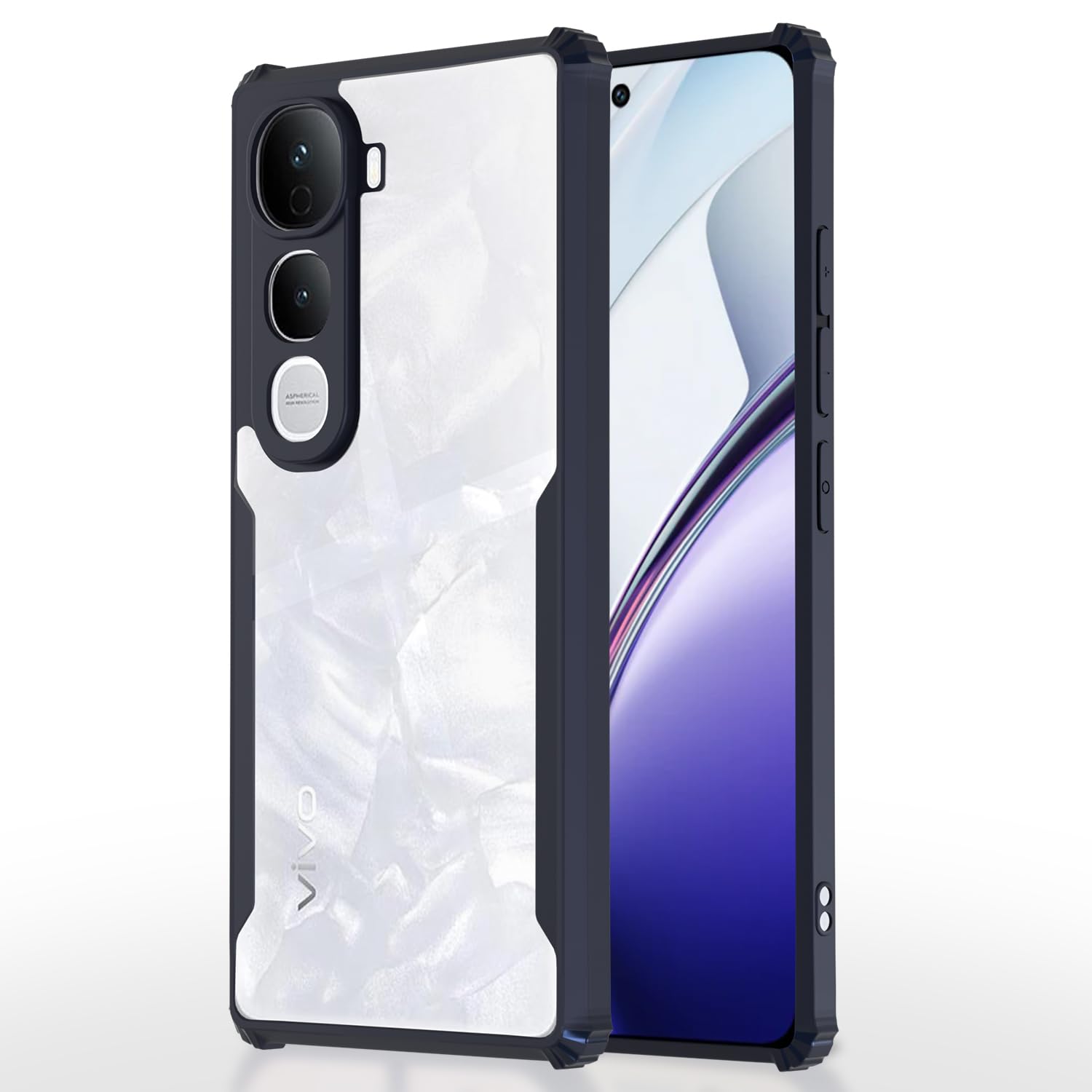 Pikkme blue Clear mobile cover for Vivo Y400 Pro 5G Ultra