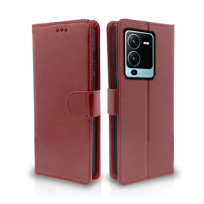 Vivo V25 Pro 5G Wallet flip case in brown by Pikkme