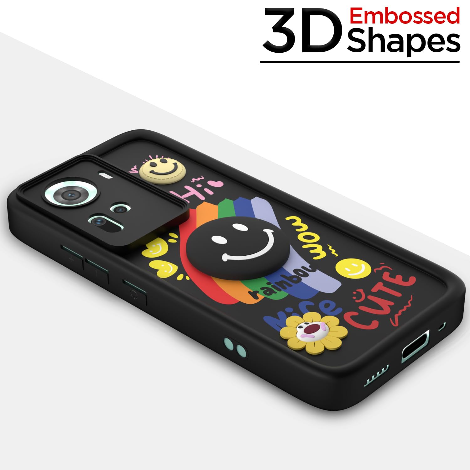 Pikkme black mobile back cover for Oppo Reno 11 5G – photo 3