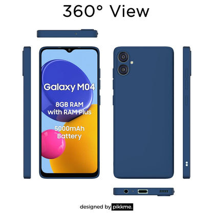 Blue Liquid Silicone mobile back cover for Samsung M04/F04/A04e – Pikkme – photo 2