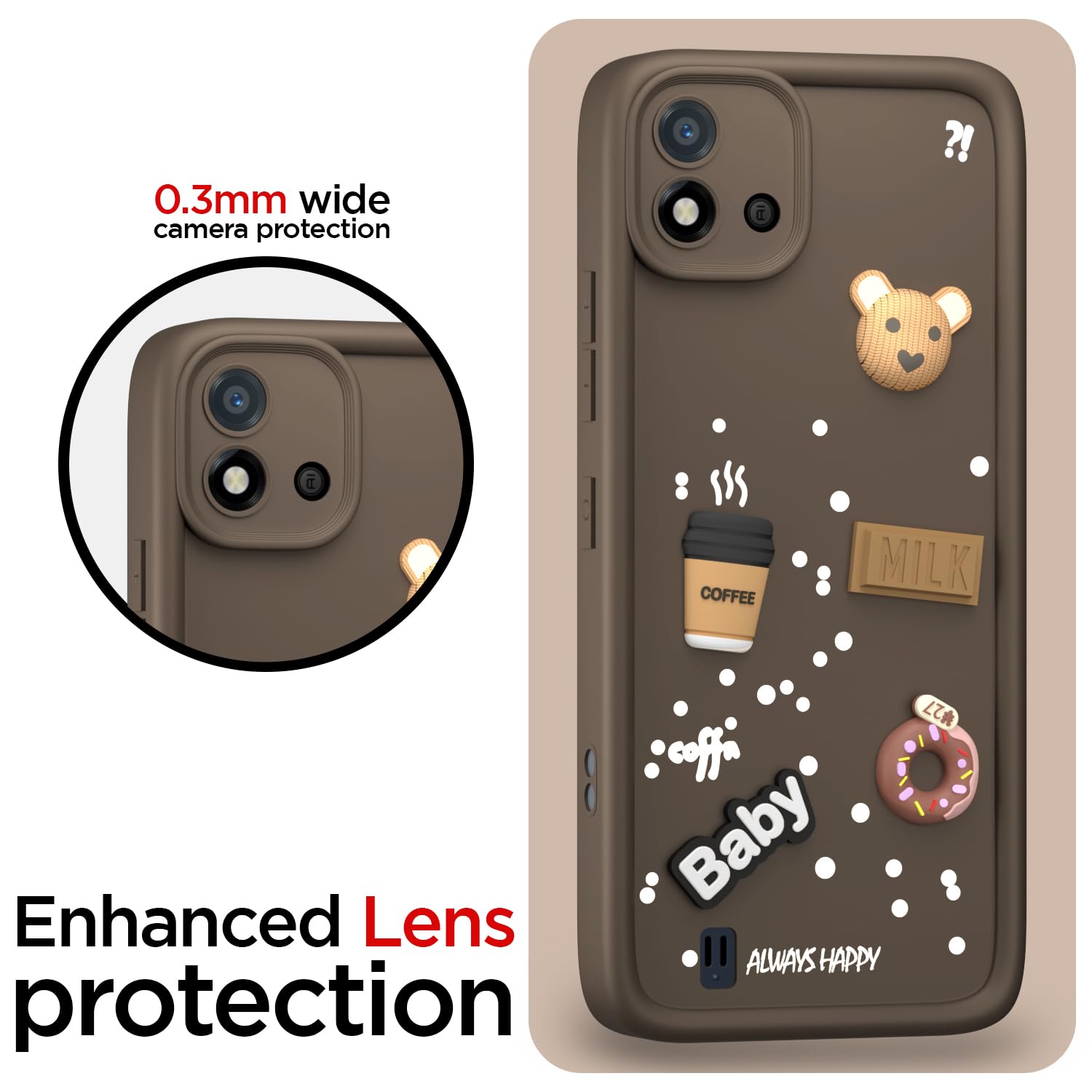 Pikkme Realme C20 Silicone brown back cover – photo 5