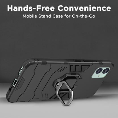 Pikkme Samsung Galaxy M04 / F04 / A04e D5 Tough Armor Back Cover | Black