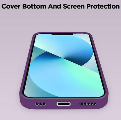 Pikkme iPhone 13 Mini Back Cover Super Soft Silicone Back Case (Grape)