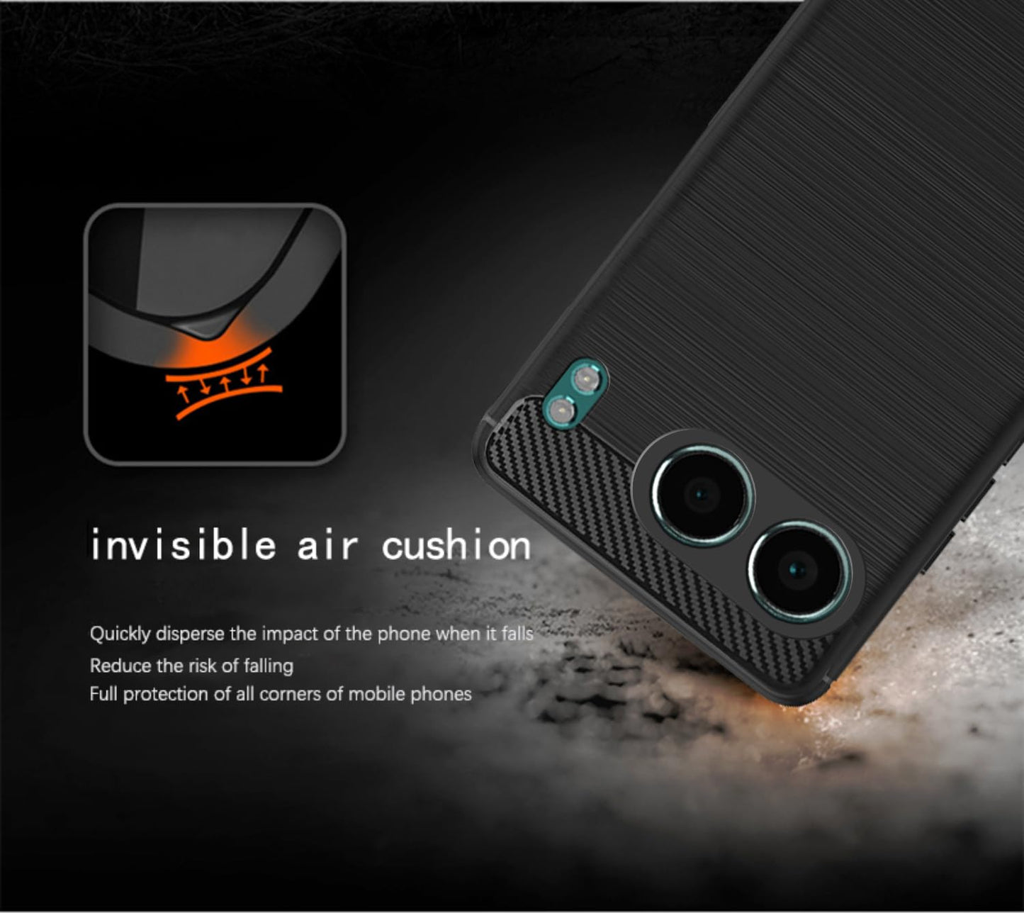 Pikkme OnePlus Nord 4 5G Hybrid Carbon Fiber Back Cover (Black)