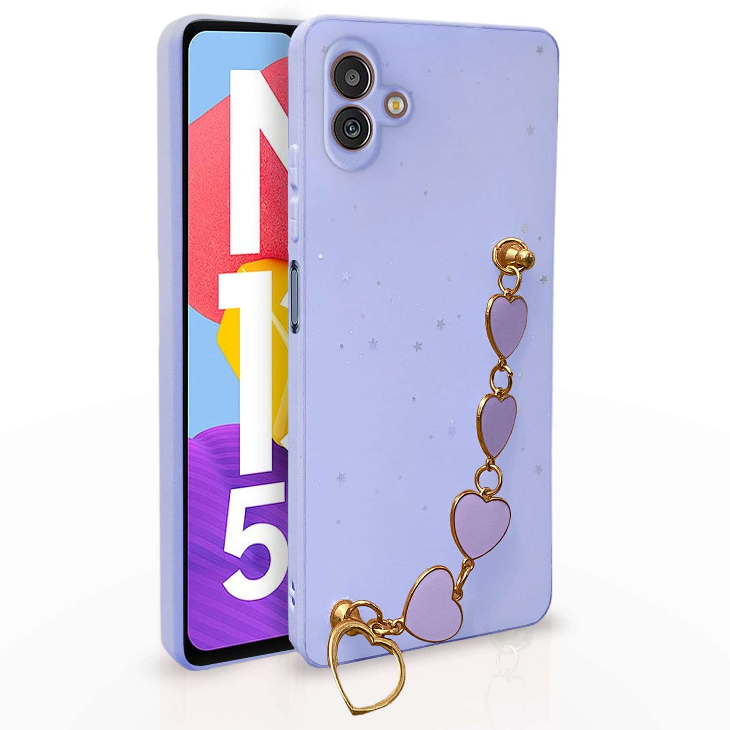 Pikkme Samsung M13 5G Chain purple back cover