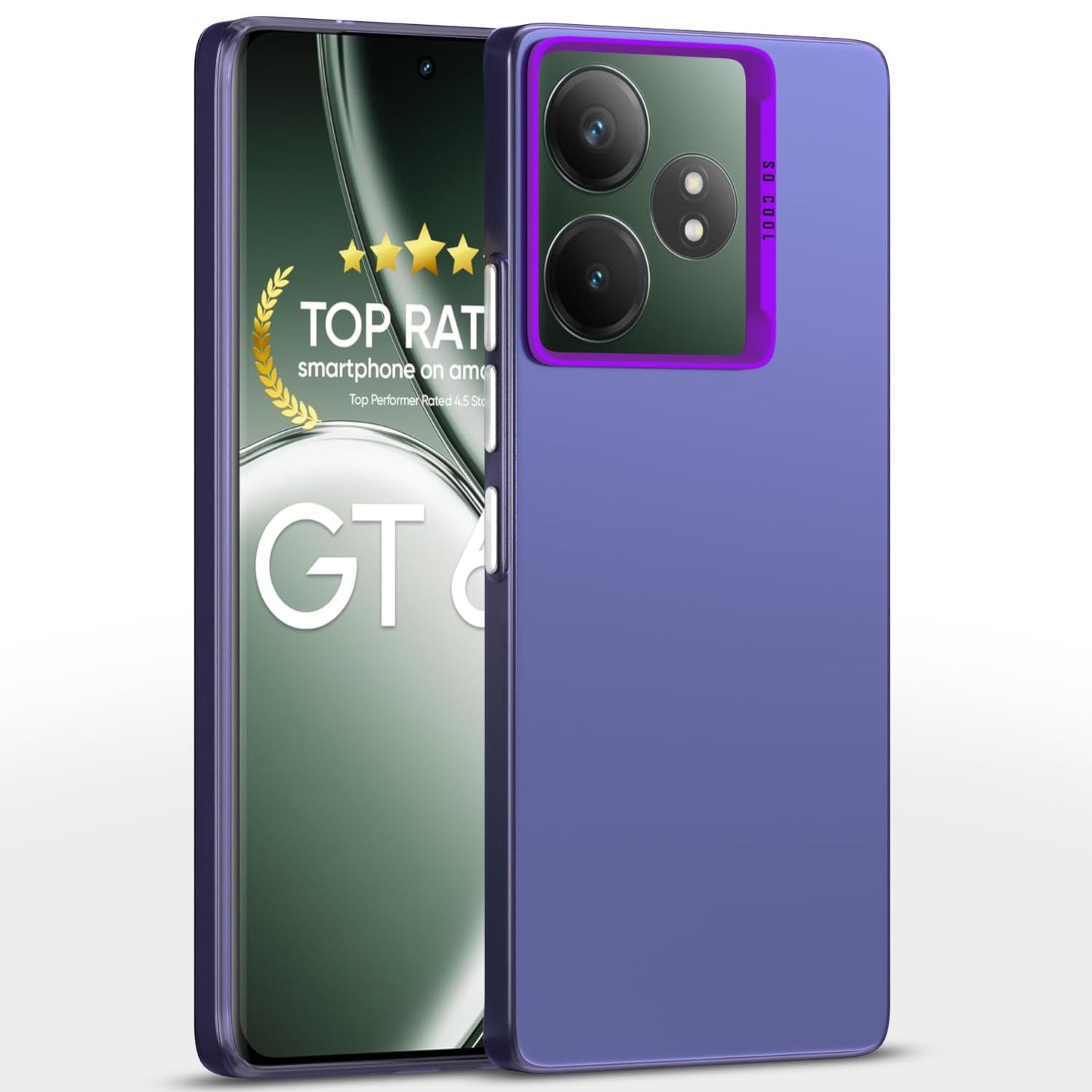 Pikkme Realme GT 6T 5G So Cool Matte Finish Back Cover (Purple)