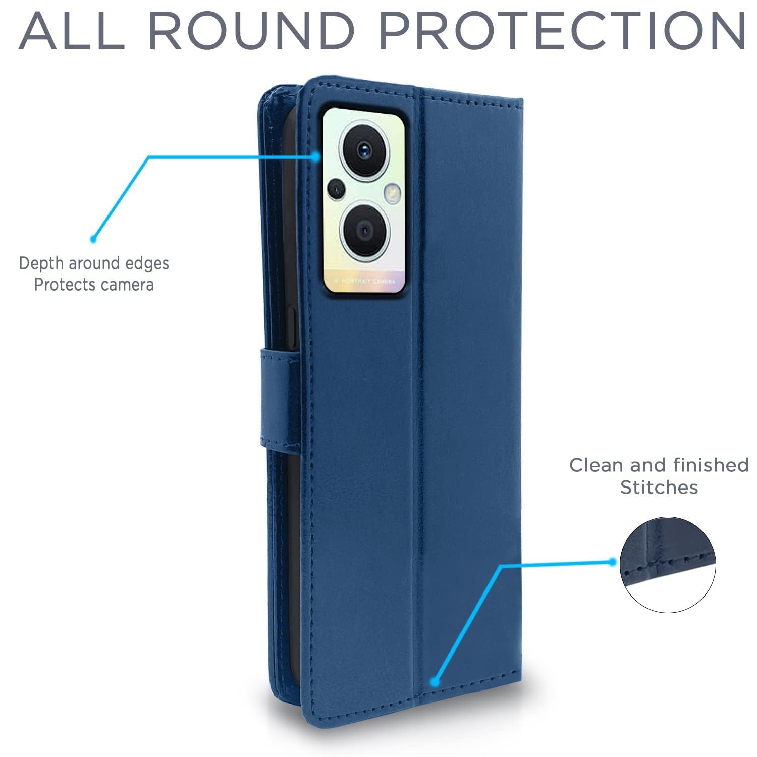 Pikkme Oppo F21 Pro/F21s Pro 5G blue mobile flip cover – photo 4