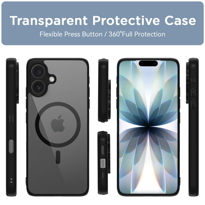 Black mag-safe mobile cover for iPhone 16 – Pikkme – photo 2