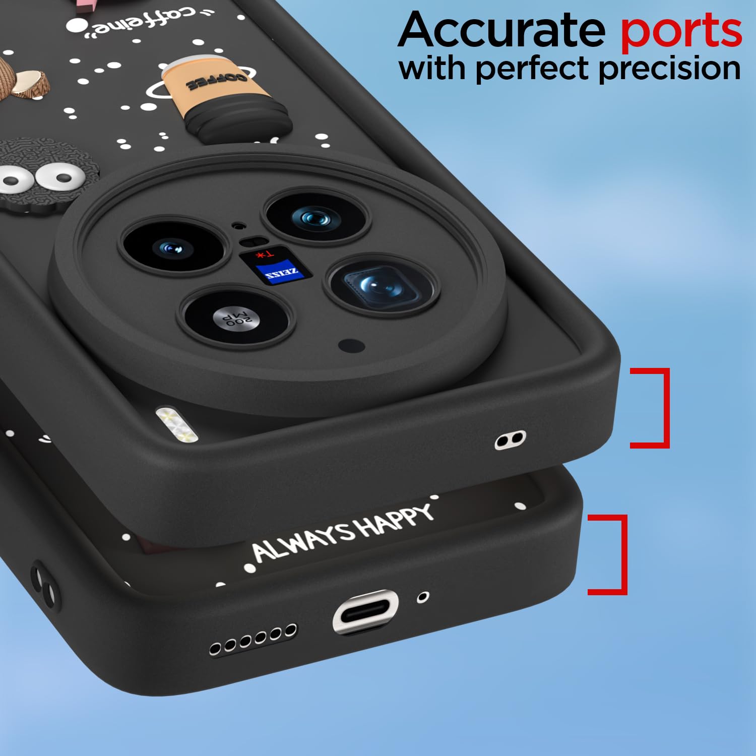 Pikkme Vivo X200 Pro 5G/3D Silicone black mobile cover – photo 4