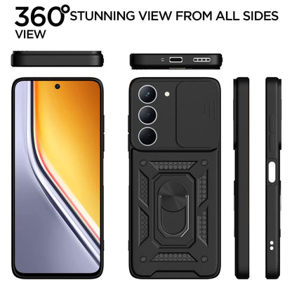 Pikkme Realme P3x 5G D10 Tough Armor Back Cover (Black)
