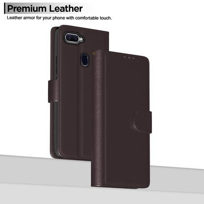 Oppo F9/F9 Pro/A5/A5s/A7/A11k/A12/Realme 2/2 Pro/Realme U1 flip case in coffee by Pikkme – photo 2