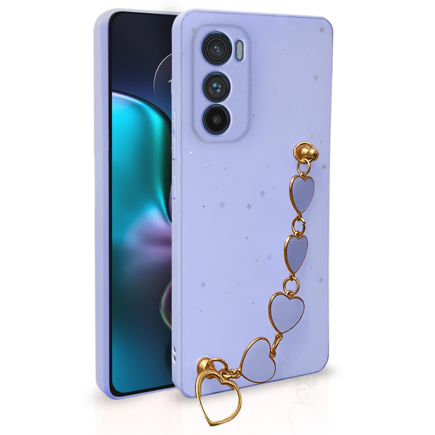 Pikkme purple Chain phone cover for Moto Edge 30