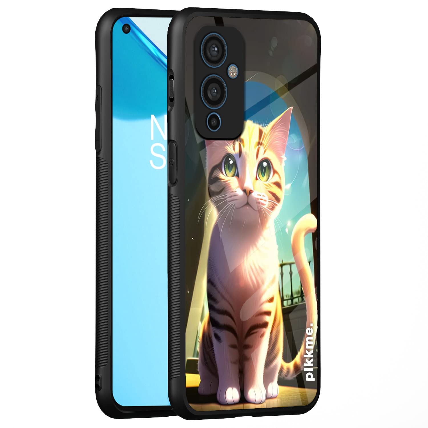 Pikkme Cat mobile back cover for OnePlus 9