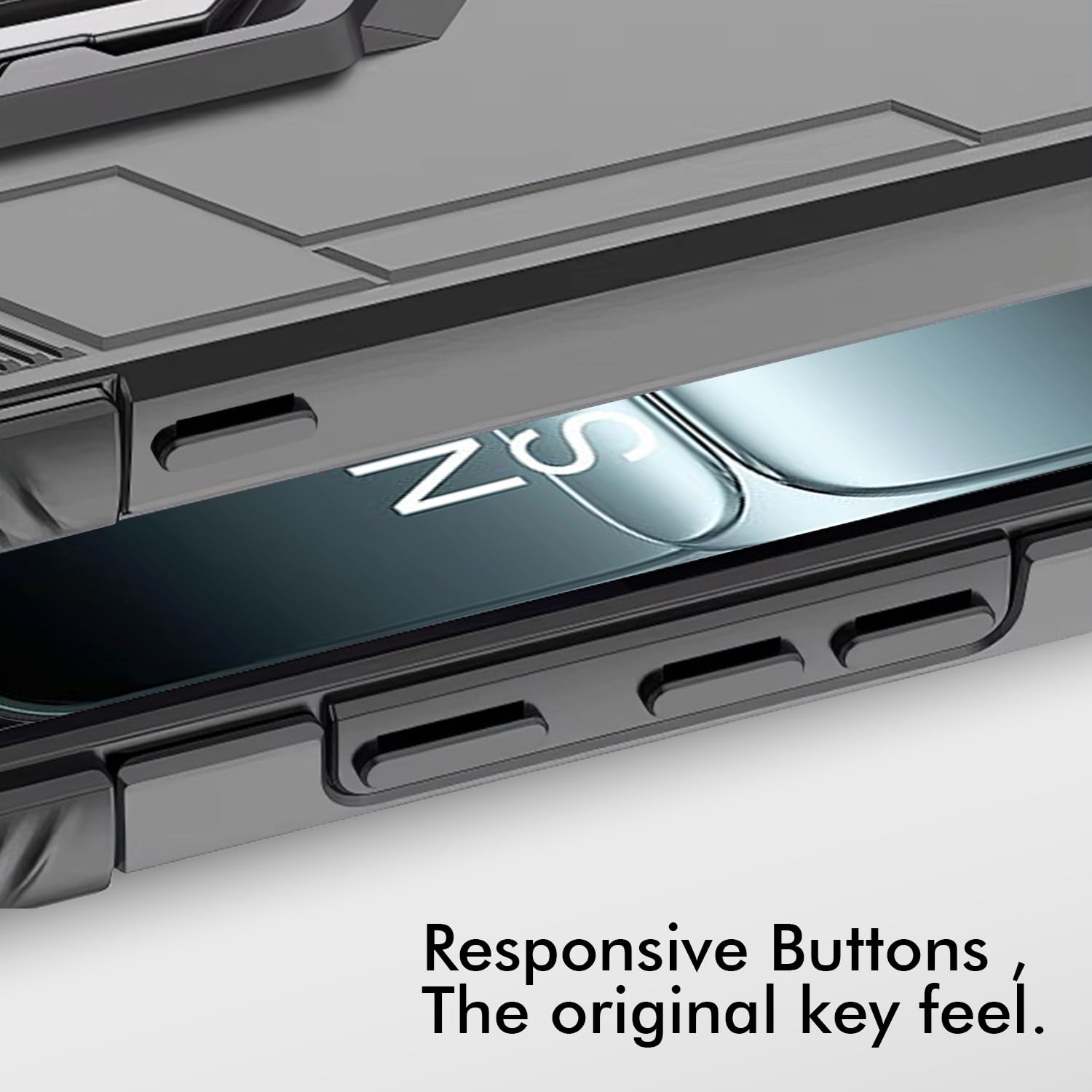 Pikkme OnePlus 13s 5G D15 Tough Armor Kisckstand Back Cover (Black)