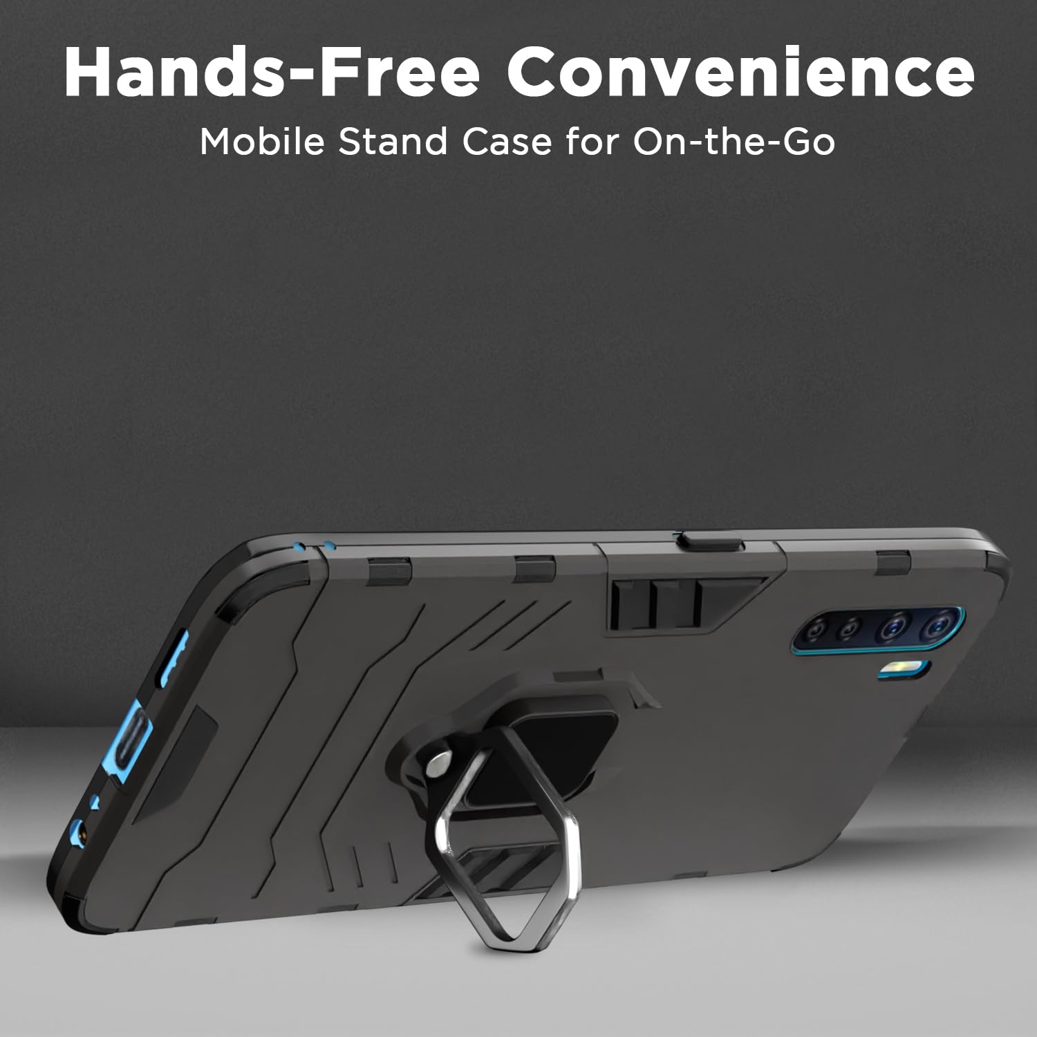 Oppo F15 D5 Tough Armor mobile cover in black by Pikkme – photo 6