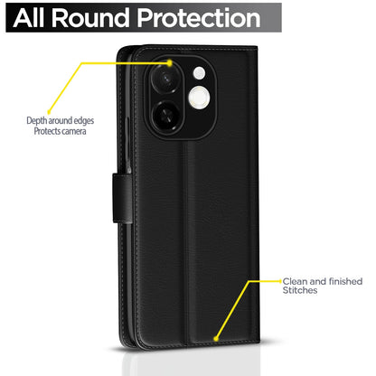 Black Wallet flip cover for Tecno Spark 30C 5G – Pikkme – photo 4