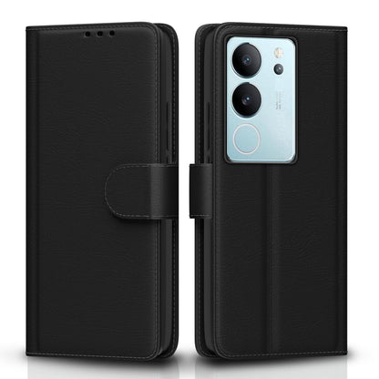 Vivo V29/V29 Pro 5G Wallet flip cover in black by Pikkme
