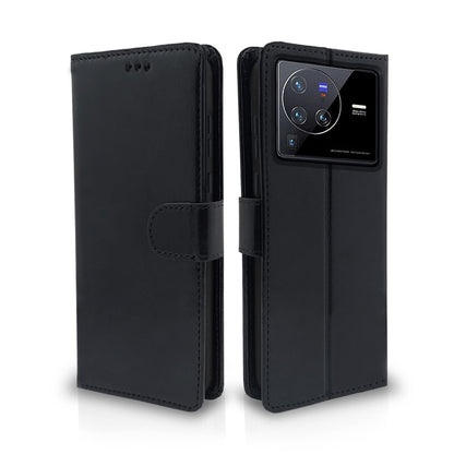 Black wallet flip cover for Vivo X80 Pro – Pikkme