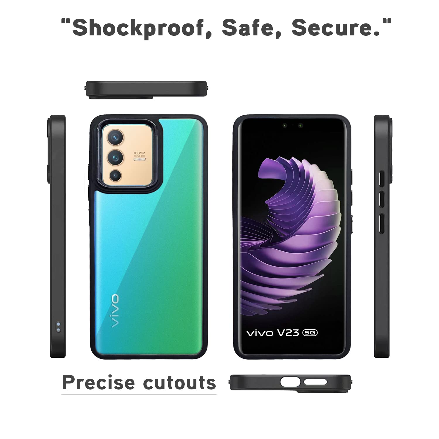 Pikkme Vivo V23 5G Chrome black back cover – photo 3