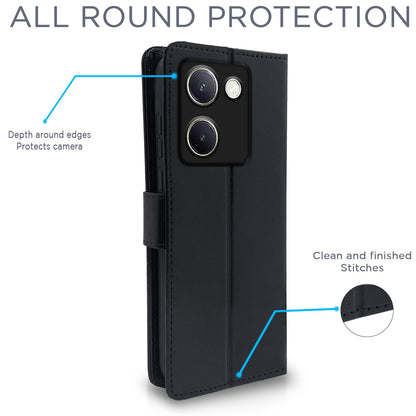 Vivo Y200 Pro 5G Wallet flip case in black by Pikkme – photo 4