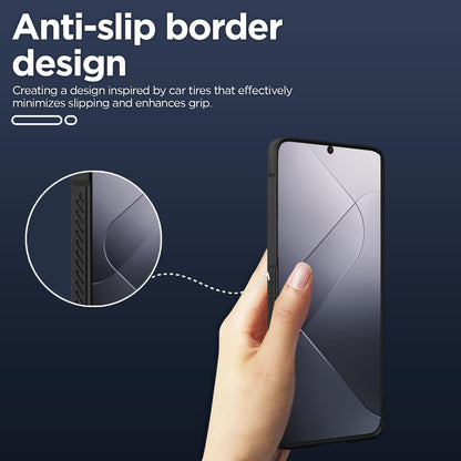 Black Liquid Silicone mobile cover for Xiaomi 14 5G – Pikkme – photo 3