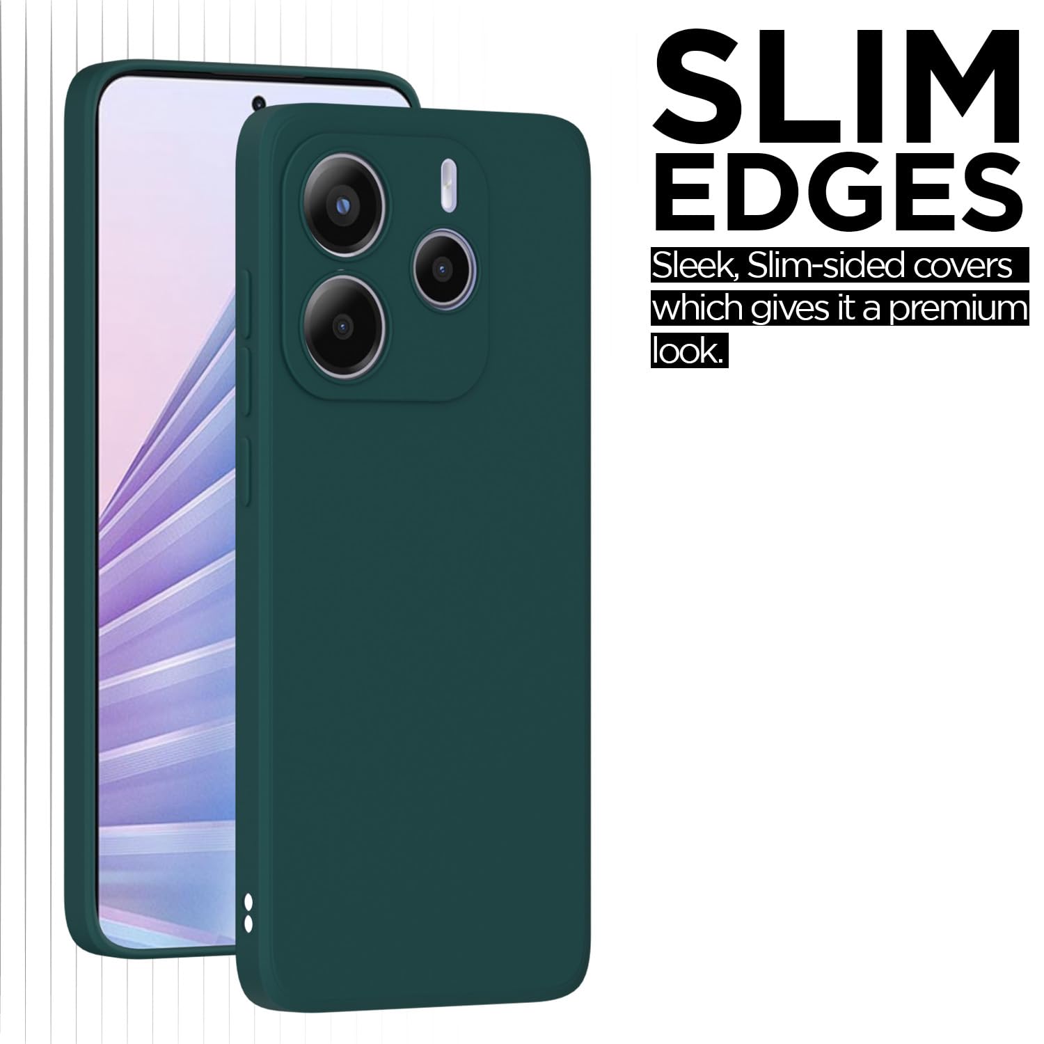 Pikkme Redmi Note 14 5G Matte green mobile cover – photo 6