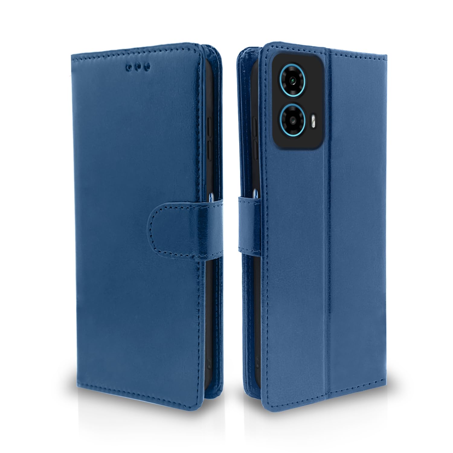 Pikkme blue Wallet flip cover for Moto G24 Power