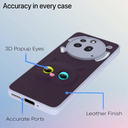 Pikkme Nothing Phone 3a 5G Kitty Back Cover (Purple)