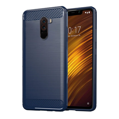  Mi Poco F1 Hybrid Carbon Fiber Back Cover - Blue 