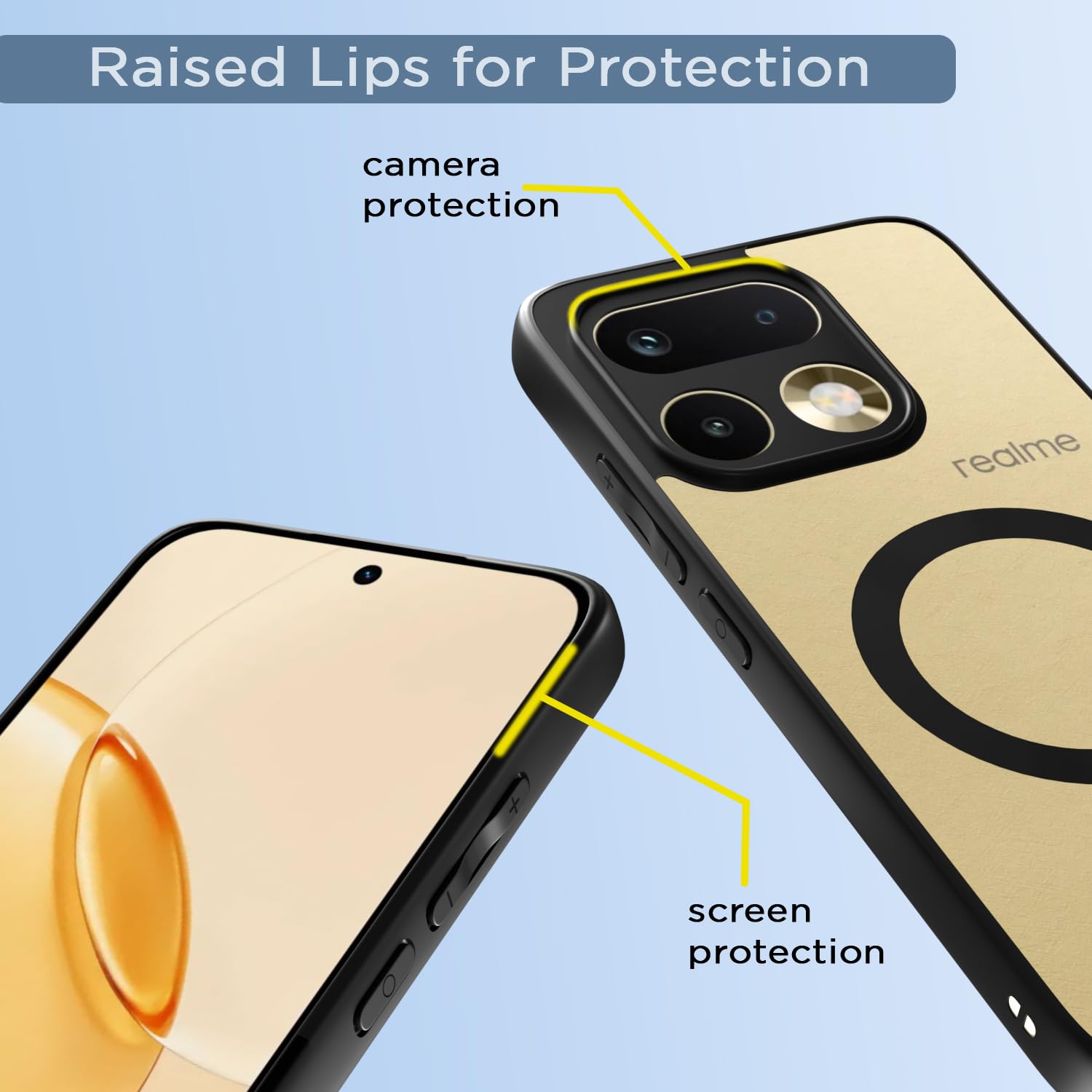 Pikkme Realme 16 Pro 5G MagSafe black mag-safe phone cover – photo 4