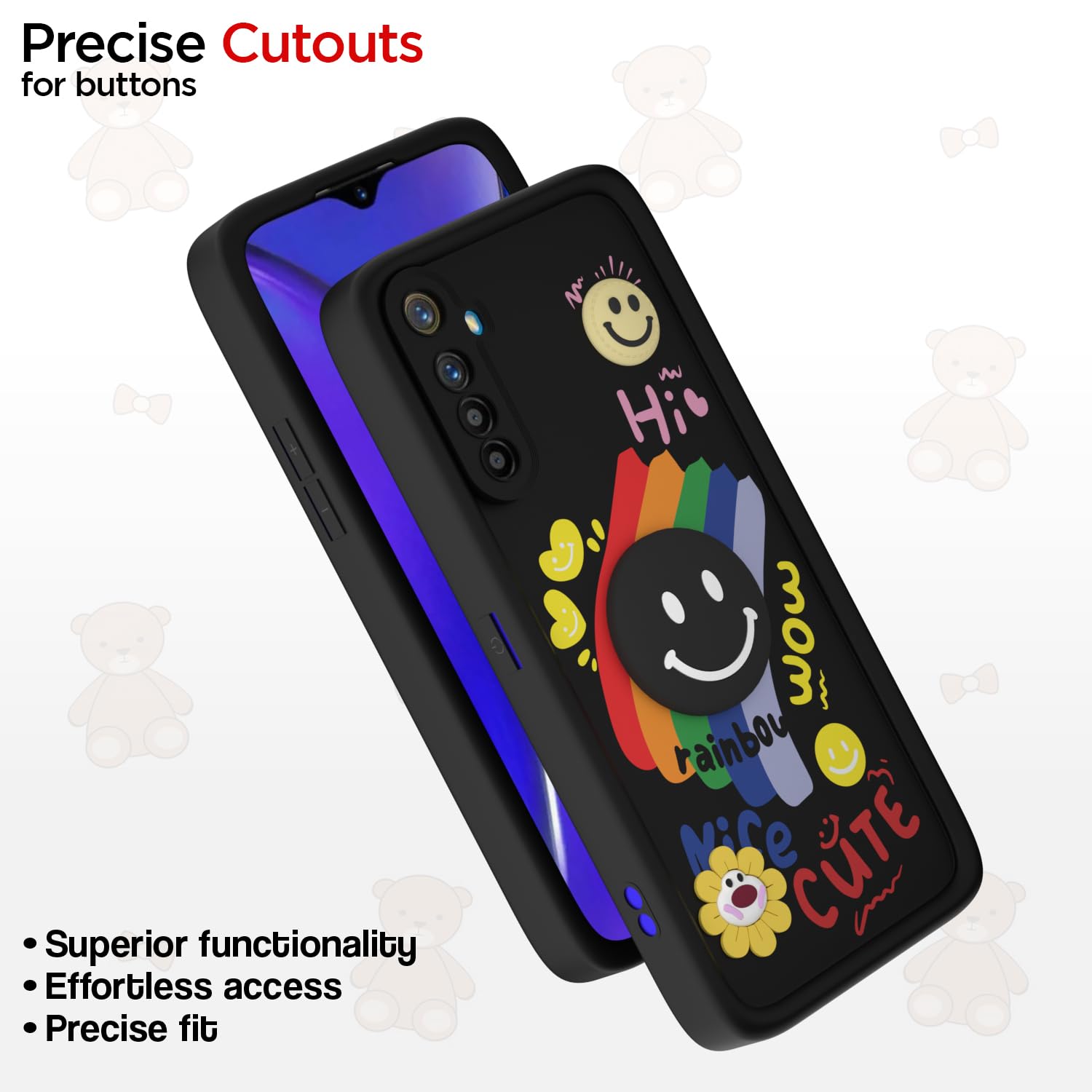 Pikkme Realme XT/X2 Soft Silicone black mobile back cover – photo 6