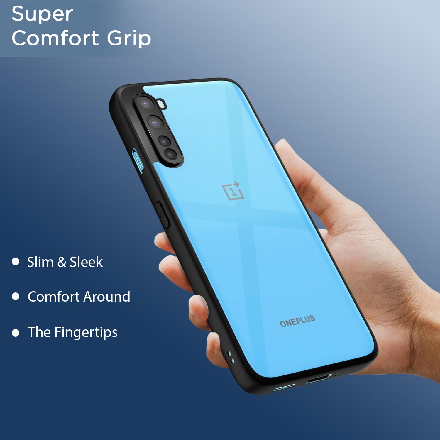 Black Hybrid mobile cover for OnePlus Nord – Pikkme – photo 6