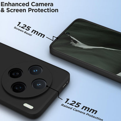 Pikkme Vivo X200 5G Liquid Silicone Back Cover (Black)
