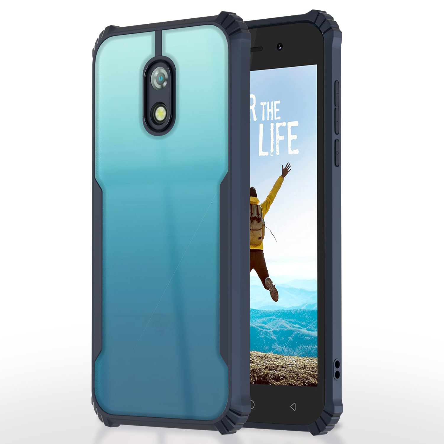Blue Clear mobile back cover for Itel A23 – Pikkme