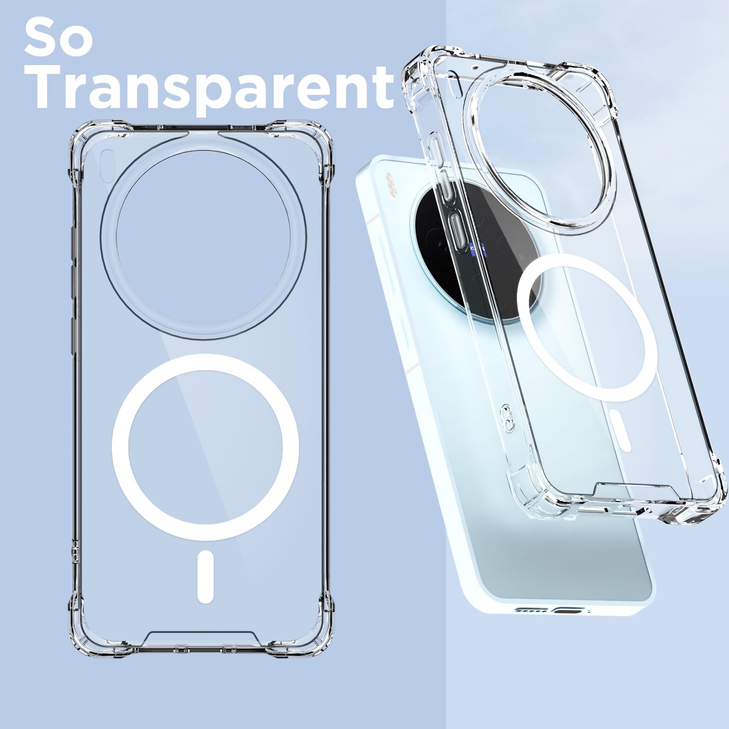 Pikkme Vivo X300 5G transparent mag-safe mobile cover – photo 2