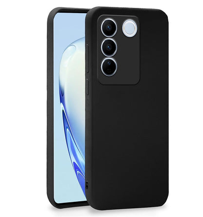 Pikkme Vivo V27 / V27 Pro 5G Soft Silicone Case with Camera Bumper Protection | Black