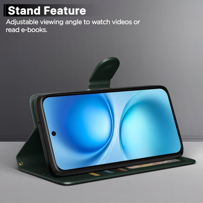 Vivo V60/T4 Pro 5G Wallet mobile flip cover in green by Pikkme – photo 3