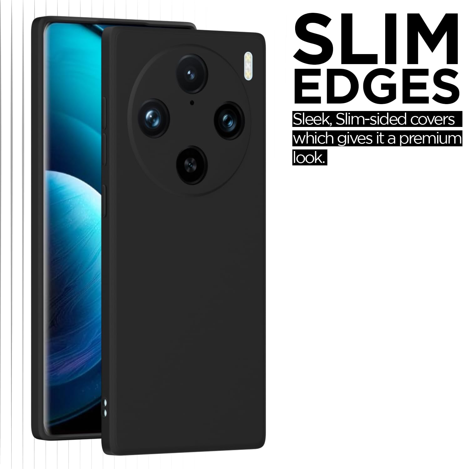 Vivo X100 Pro 5G Matte mobile back cover in black by Pikkme – photo 7