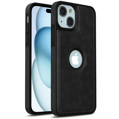 Pikkme iPhone 15 Leather black back cover